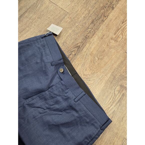 Indochino NWT Navy Blue Flat Front Men's Slack Suit Pants Size 30x28 - Picture 2 of 6